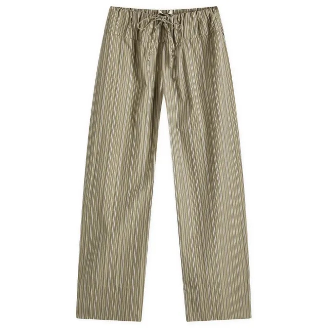Faithfull The Brand Women's Vieu Relxaed Stripe Pants Khaki Stripe