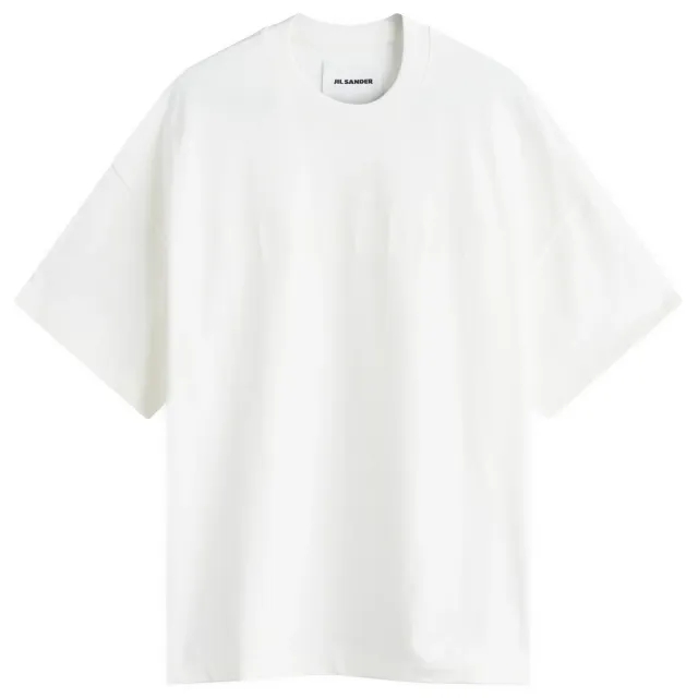 Jil Sander Men's Stiff Lightweight T-Shirt Porcelain