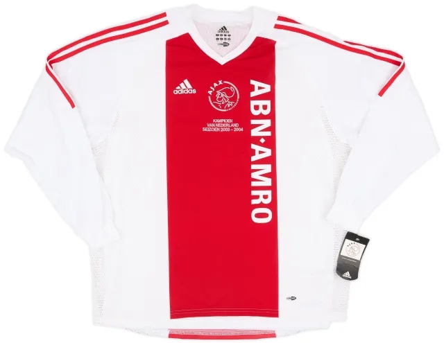 adidas 2003-04 Ajax Player Issue 'Kampioen' Home Shirt Sonck