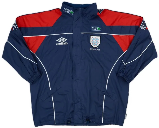 1995-97 England Umbro Hooded Rain Jacket - 8/10 - (XL)