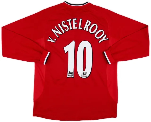 Umbro 2000-02 Manchester United Home L/S Shirt V.Nistelrooy #10 - 9/10 - (L)