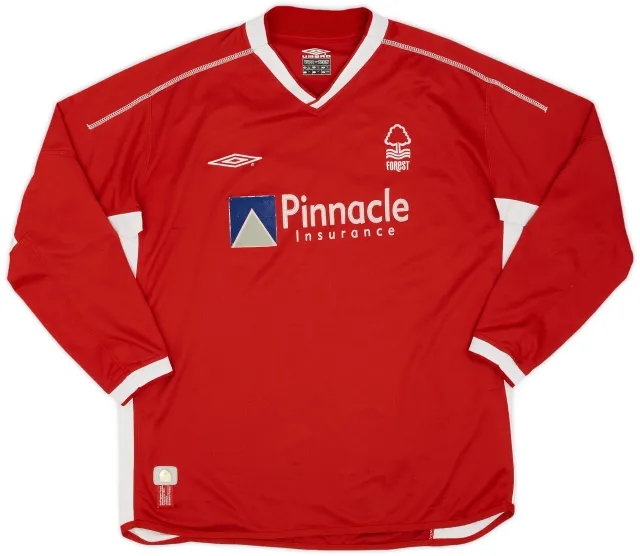 Umbro 2002-03 Nottingham Forest Home L/S Shirt - 6/10 - (XL)