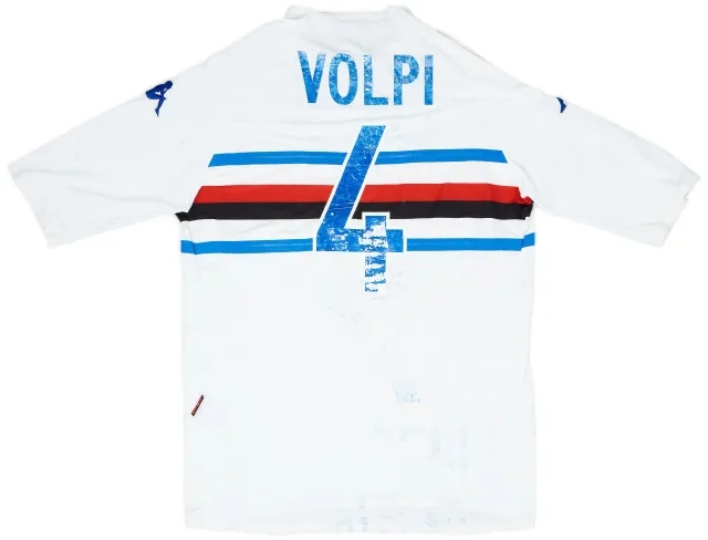Kappa 2006-07 Sampdoria Player Issue Away Shirt Volpi #4 - 3/10 - (XXL)