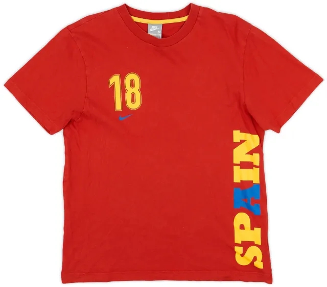 2007-08 Spain Nike Cesc Fabregas #18 Graphic Tee - 5/10 - (M)