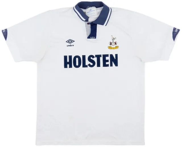 Umbro 1991-93 Tottenham Home Shirt - 7/10 - (L)