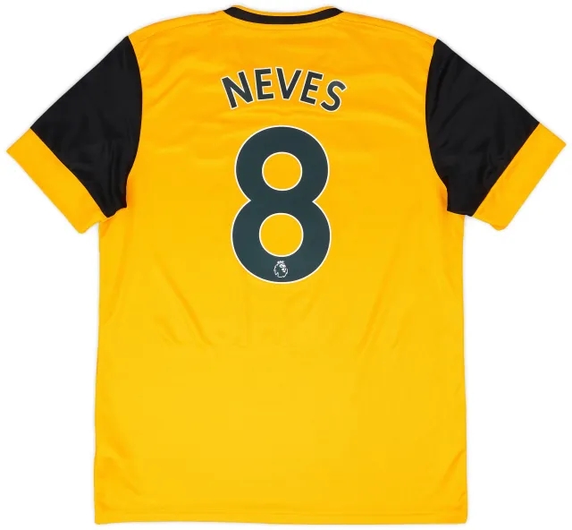 adidas 2020-21 Wolves Home Shirt Neves #8 - 9/10 - (L)