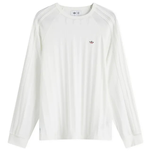 adidas Originals Adidas Men's x Clot Long Sleeved Ribbed T-Shirt Core White