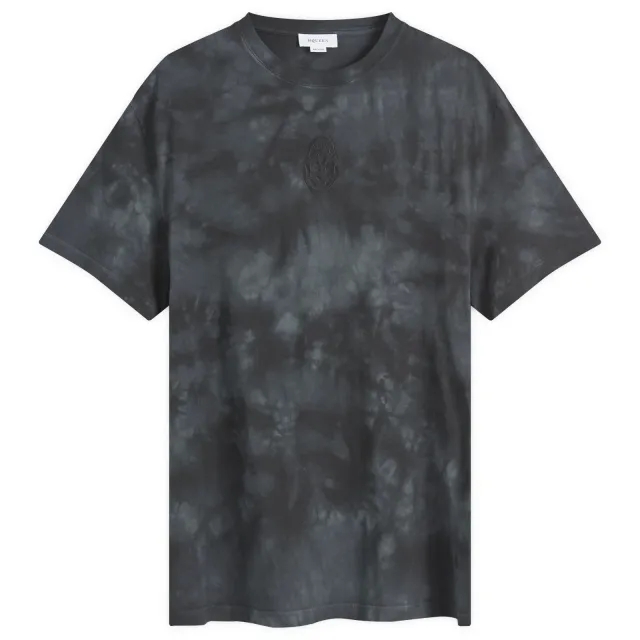 Alexander McQueen Men's Uneven Dyed Skull Logo T-Shirt Black