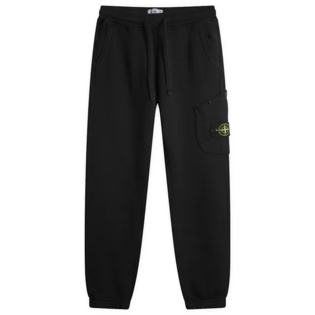 Stone Island Men's Diagonal Fleece Old Effect Pocket Jogger Black