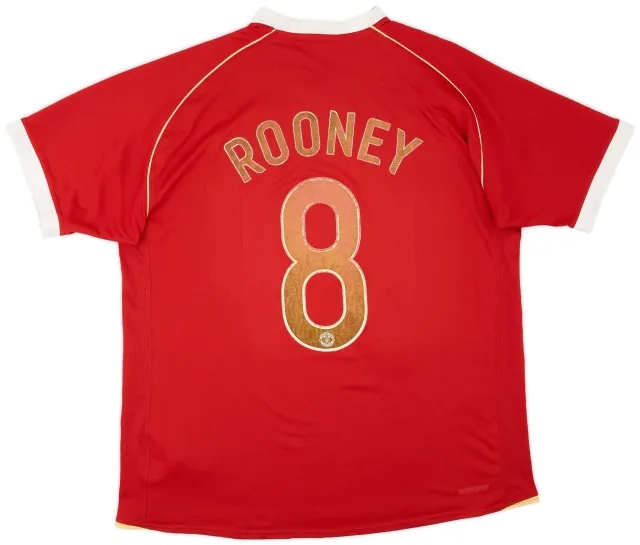 Nike 2006-07 Manchester United Home Shirt Rooney #8 - 5/10 - (XXL)