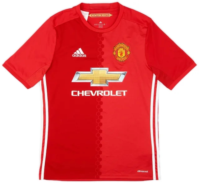 adidas 2016-17 Manchester United Home Shirt - 9/10 - (XL.Boys)