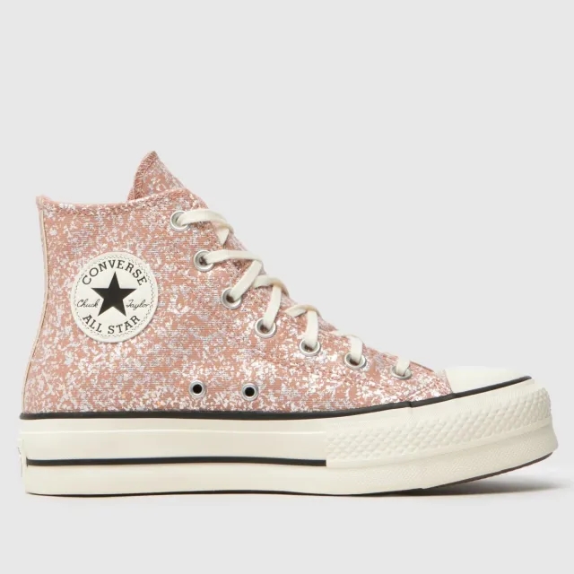 Converse all star lift trainers in pale pink