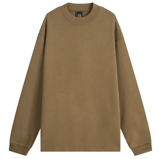 FrizmWORKS Men's Mock Neck Long Sleeve T-Shirt Olive