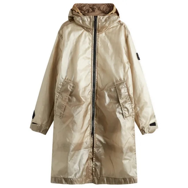 Stone Island Men's Glass Cover-TC Hooded Jacket Biscuit