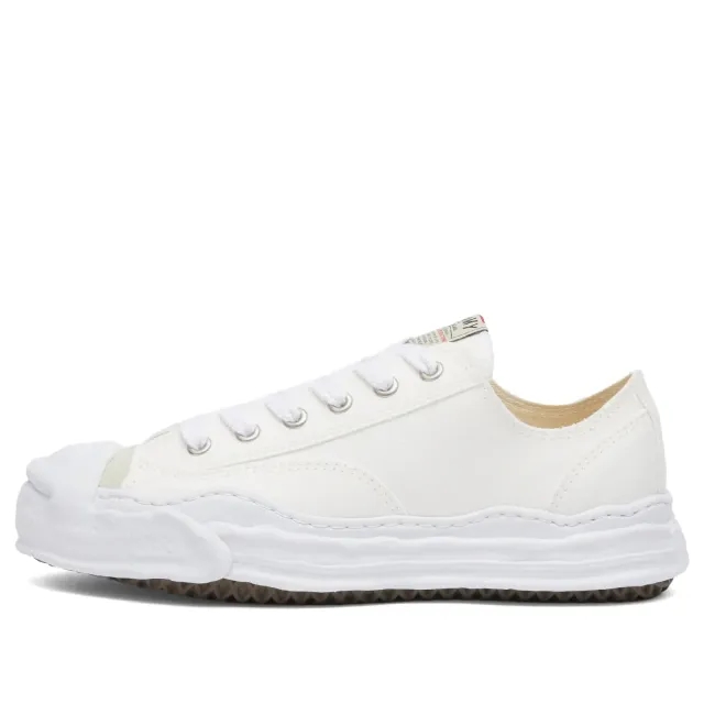 Maison MIHARA YASUHIRO Men's Original Sole Toe Cap Lowcut Canvas S White