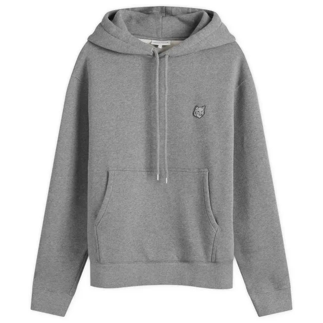 Maison Kitsuné Maison Kitsune Bold Fox Head Patch Comfort Hoodie Men Hoodies Grey