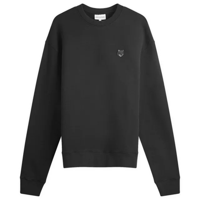 Maison Kitsuné Maison Kitsune Bold Fox Head Patch Comfort Sweatshirt Men Sweatshirts Black