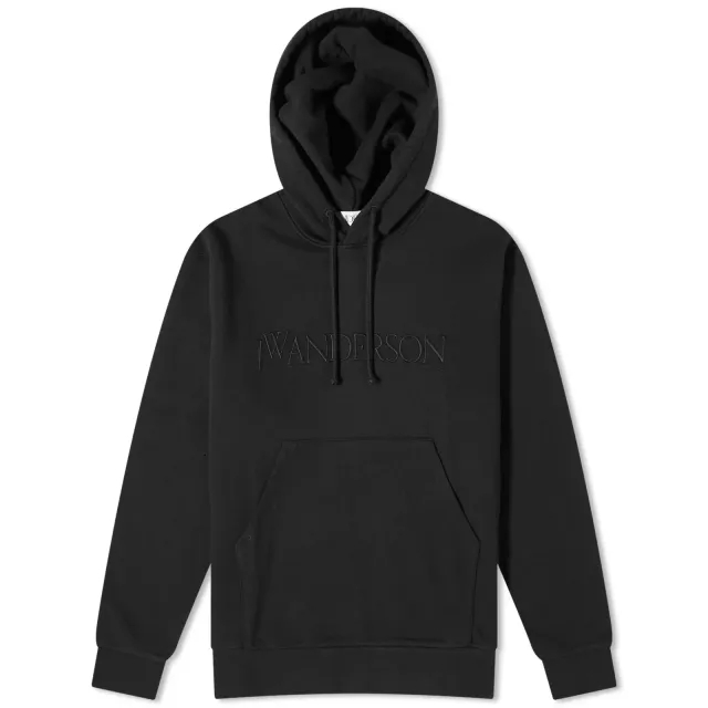 Asics Jw Anderson Logo Embroidery Hoodie Men Hoodies Black