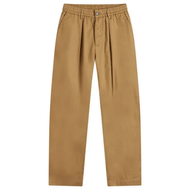 Universal Works Men's Twill Pleated Oxford Pants Khaki