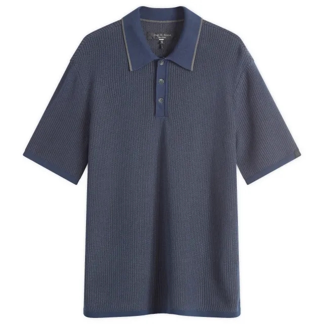 Rag & Bone Men's Harvey Knit Polo Shirt Salute