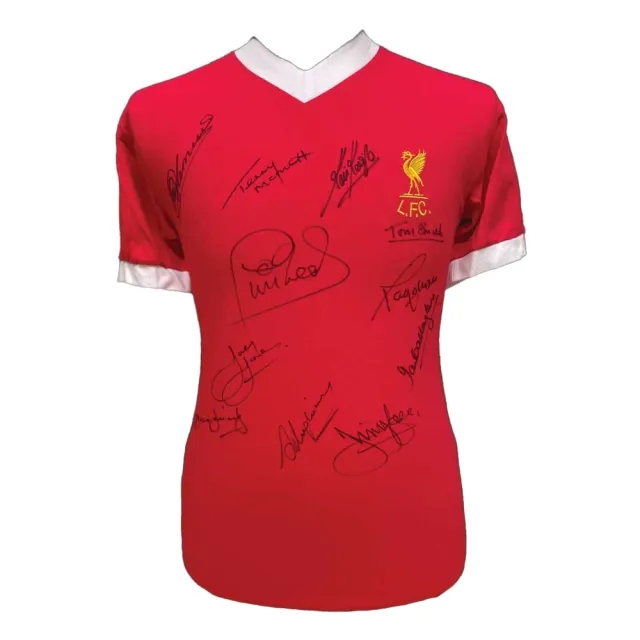 Liverpool 1977 European Cup Winners shirt signed by 11