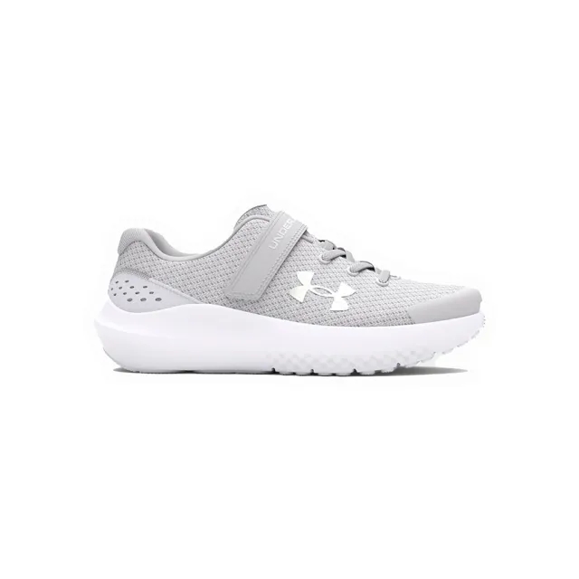 Girls' Pre-School  Under Armour  Surge 4 AC Running Shoes Halo Gray / White / Iridescent 12.5
