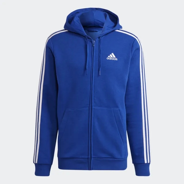 adidas Essentials Fleece 3-Stripes Full-Zip Hoodie