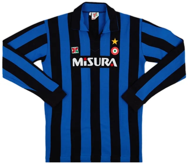 1983-86 Inter Milan Home L/S Shirt - 8/10 - (L)