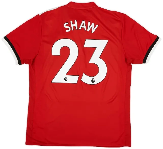 adidas 2017-18 Manchester United Home Shirt Shaw #23 - 6/10 - (L)