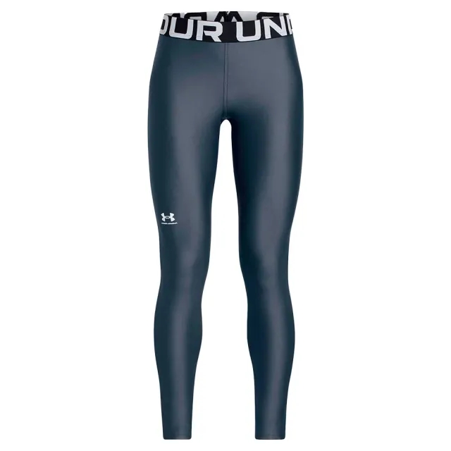 Under Armour Girls' HeatGear® Leggings Downpour Gray / White YXS (48 - 50 in)