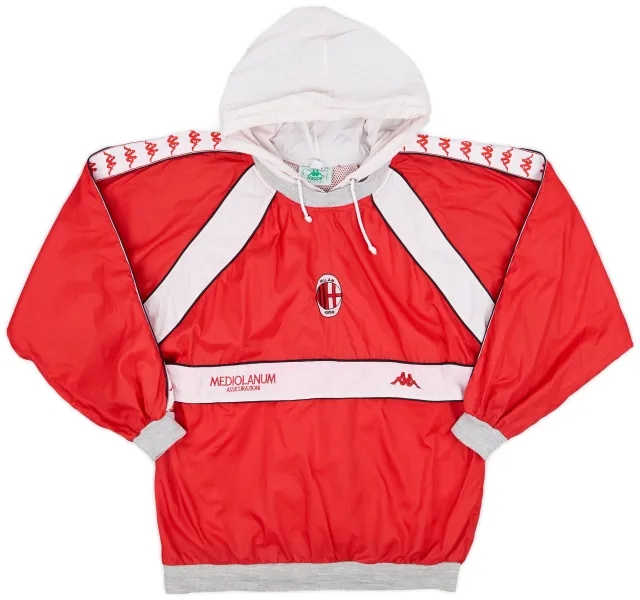 1988-90 AC Milan Kappa Hooded Drill Top - 6/10 - (M)