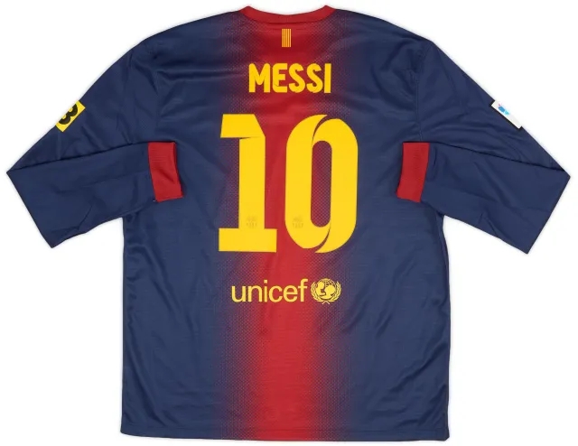 Nike 2012-13 Barcelona Home L/S Shirt Messi #10 (XL)