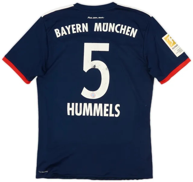 adidas 2017-18 Bayern Munich Away Shirt Hummels #5 - 5/10 - (S)