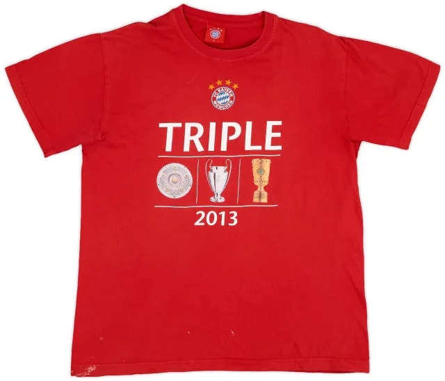 adidas 2013-14 Bayern Munich 'Triple' Graphic Tee - 5/10 - (L)