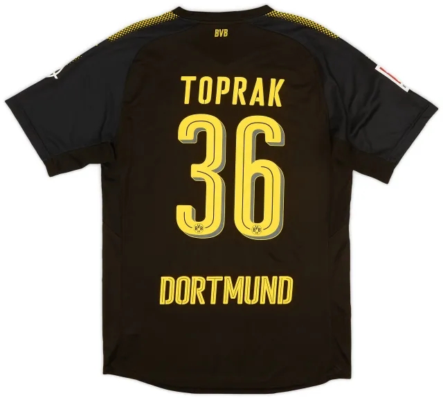 Puma 2017-18 Borussia Dortmund Authentic Away Shirt Toprak #36 - 9/10 - (L)