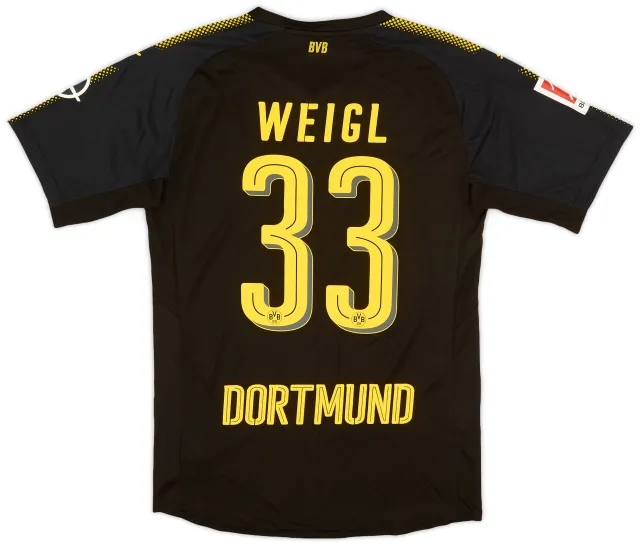 Puma 2017-18 Borussia Dortmund Authentic Away Shirt Weigl #33 - 8/10 - (M)