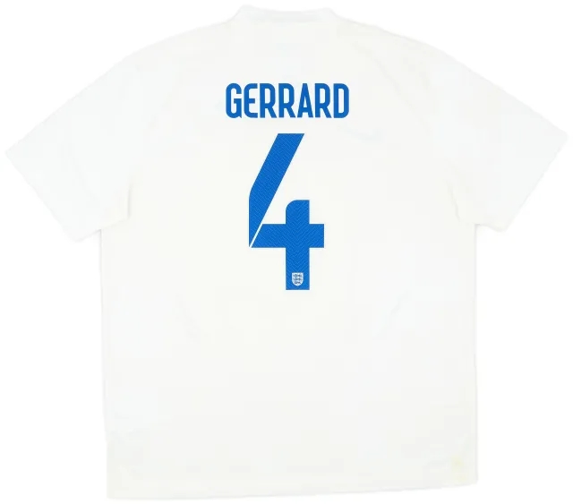 Nike 2014-15 England Home Shirt Gerrard #4 - 8/10 - (XL)