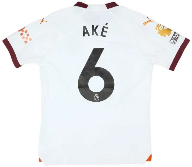 Puma 2023-24 Manchester City Match Issue Away Shirt Aké #6