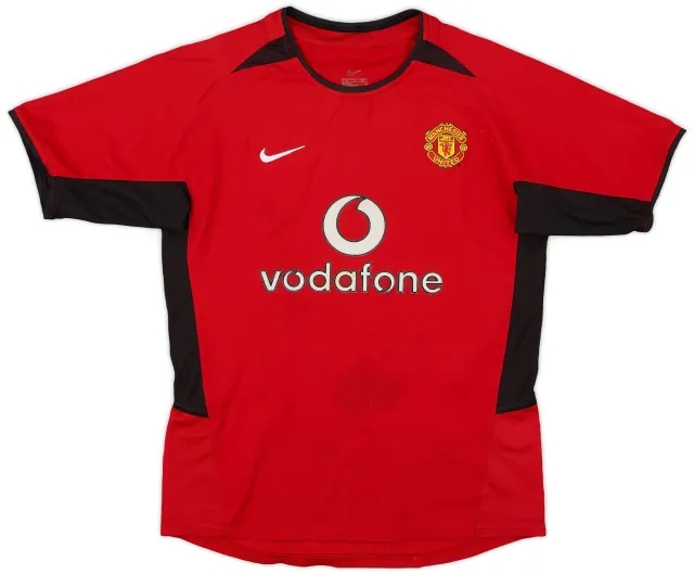 Nike 2002-04 Manchester United Home Shirt - 8/10 - (M.Boys)