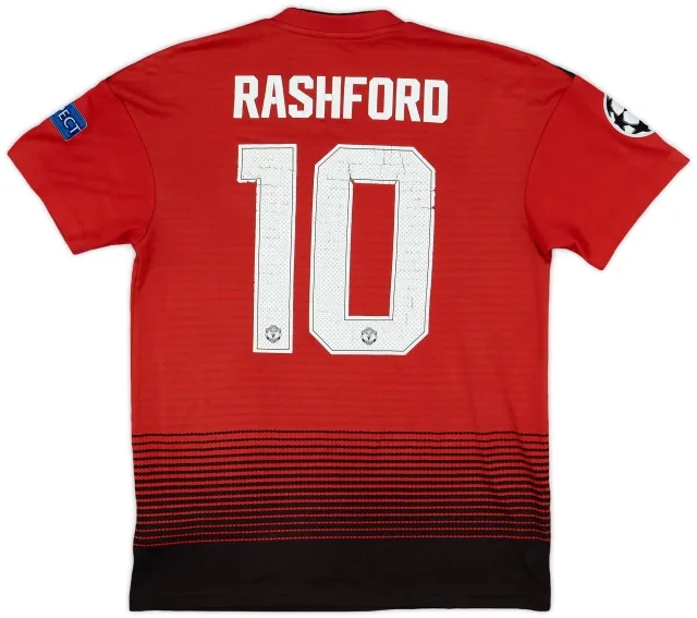 adidas 2018-19 Manchester United Home Shirt Rashford #10 - 5/10 - (S)