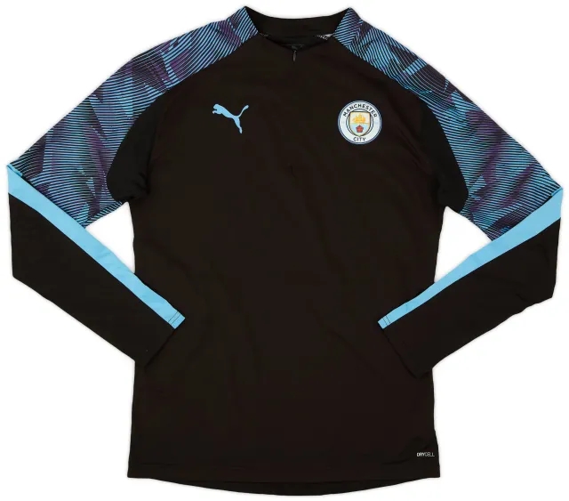 2018-19 Manchester City Puma 1/4 Zip Training Top - 8/10 - (M)