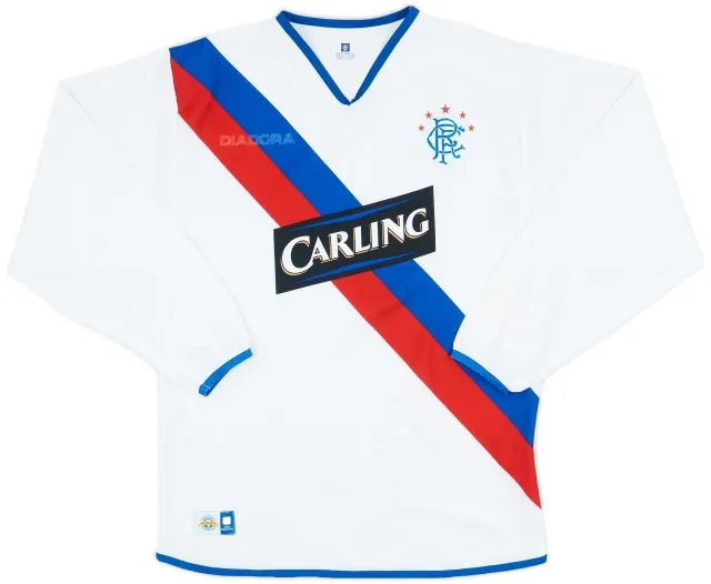 Diadora 2004-05 Rangers Away L/S Shirt - 5/10 - (M)