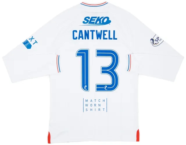 Castore 2023-24 Rangers Match Issue Away L/S Shirt Cantwell #13
