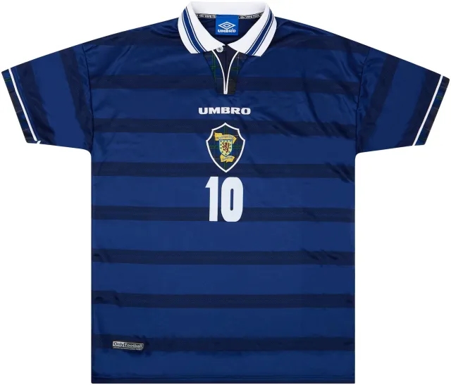 Umbro 1998-00 Scotland Match Issue Home Shirt #10