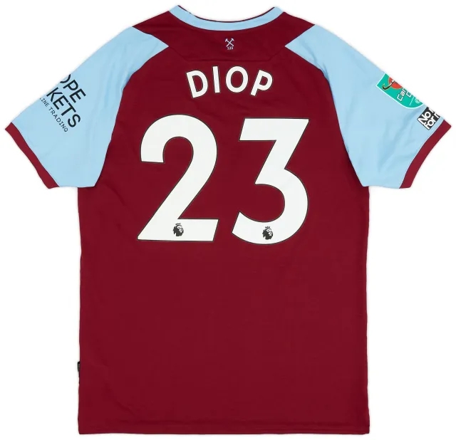 Umbro 2020-21 West Ham Match Issue Carabao Cup Home Shirt Diop #23