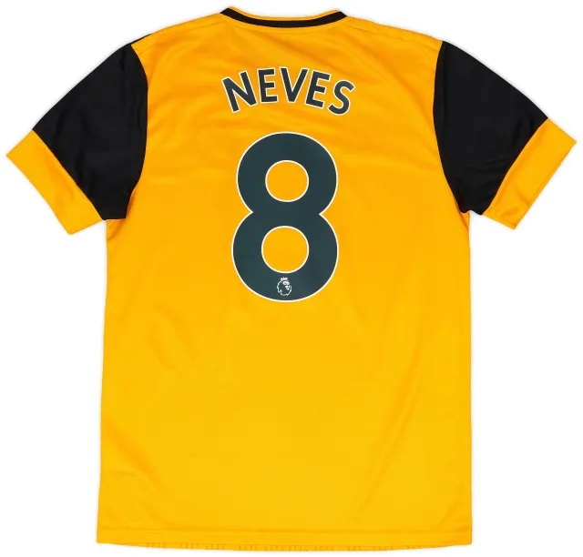 adidas 2020-21 Wolves Home Shirt Neves #8 - 9/10 - (M)