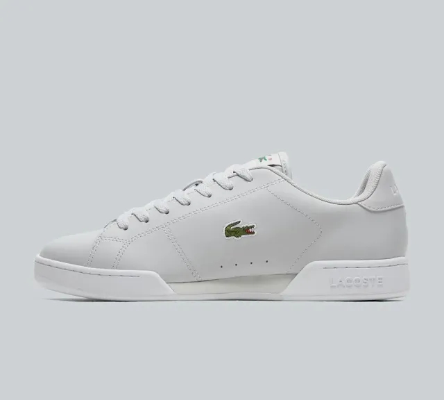 Lacoste Men's Carnaby Cup Leather Sneakers - Light Grey / White