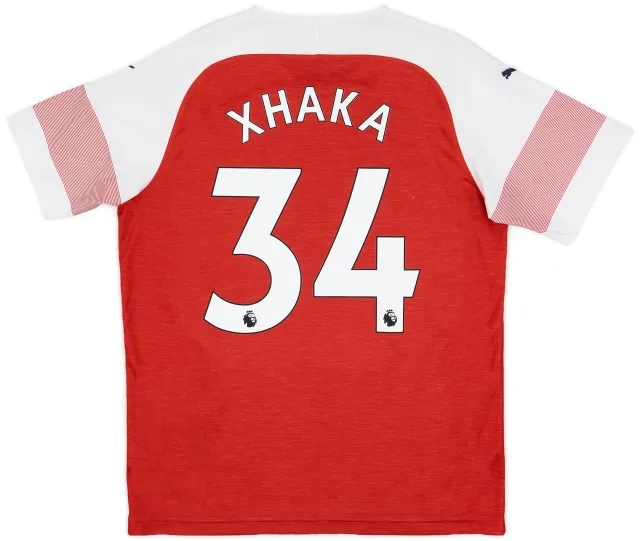 Puma 2018-19 Arsenal Home Shirt Xhaka #34 - 6/10 - (L)