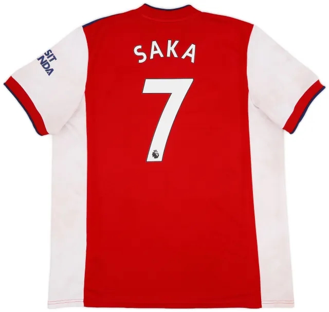 Nike 2021-22 Arsenal Home Shirt Saka #7 - 5/10 - (XXL)