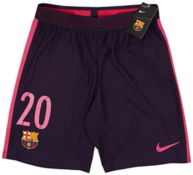 Nike 2016-17 Barcelona Player Issue Away Shorts #20 (Roberto) (M)